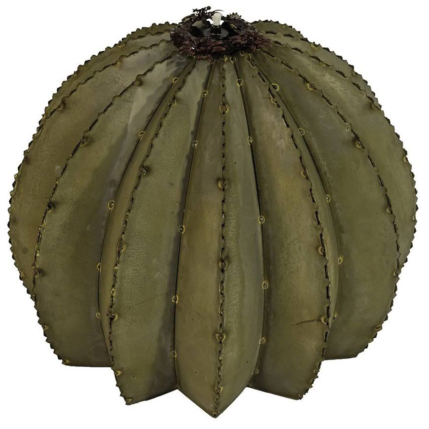 Desert Steel Golden Barrel Cactus Torch - Large
