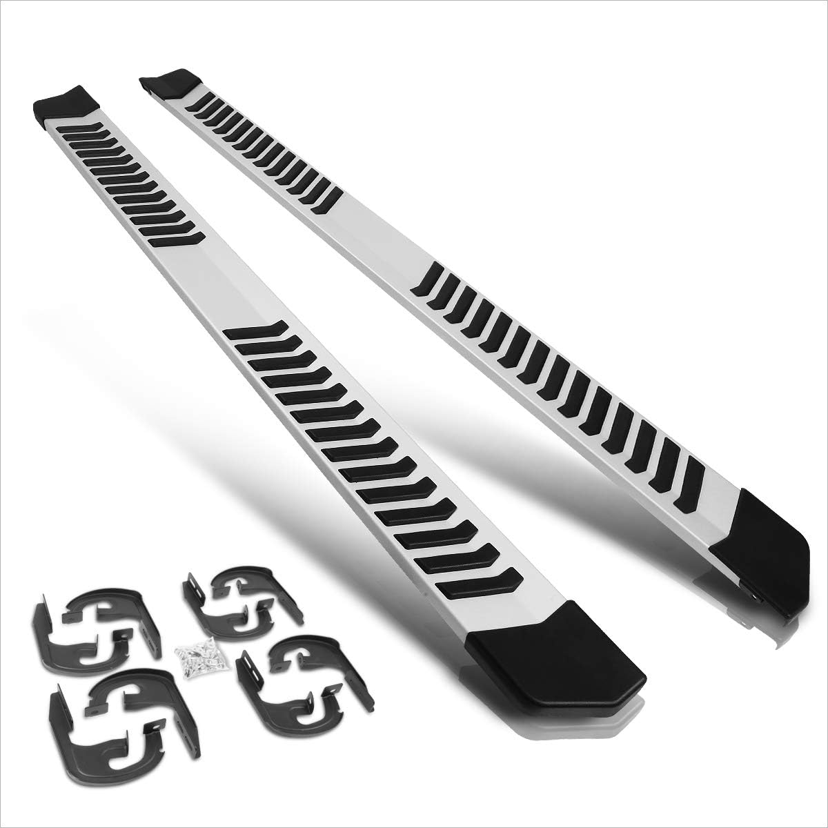 6 Inch Alulminum Running Boards/Side Steps/Nerf Bars Compatible with 04-14 Ford F150 Crew Cab