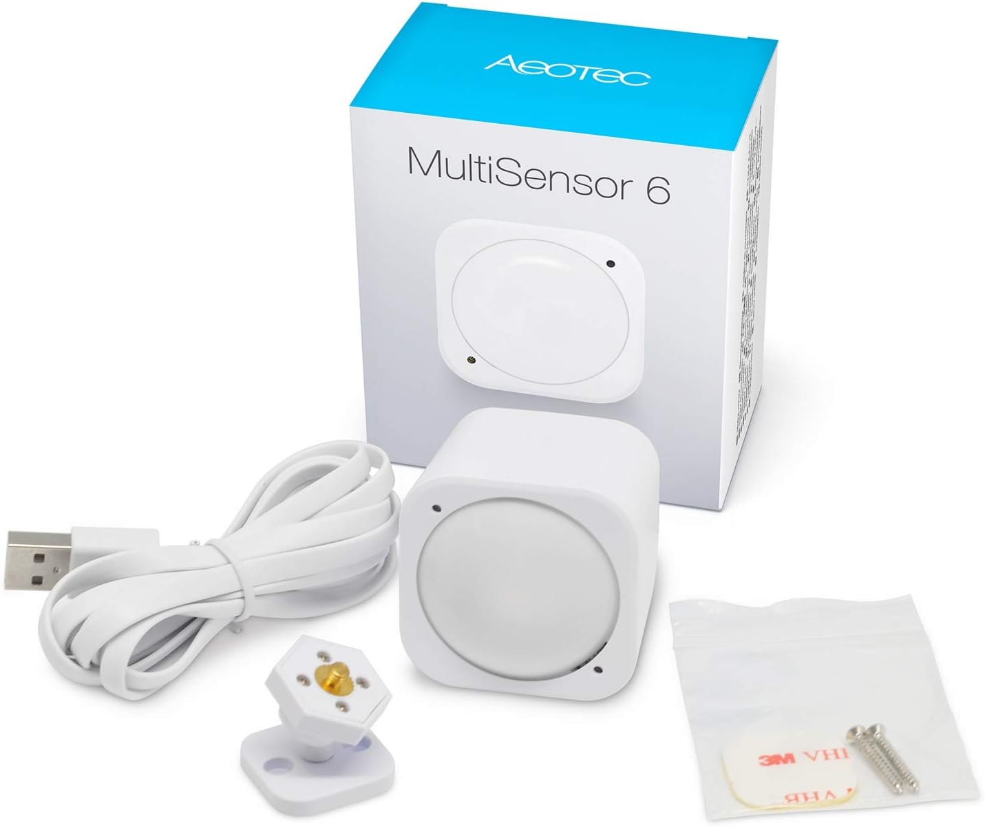 Aeotec Multisensor 6, Z-Wave Plus 6-in1 motion, temperature, humidity, light, UV, vibration sensor