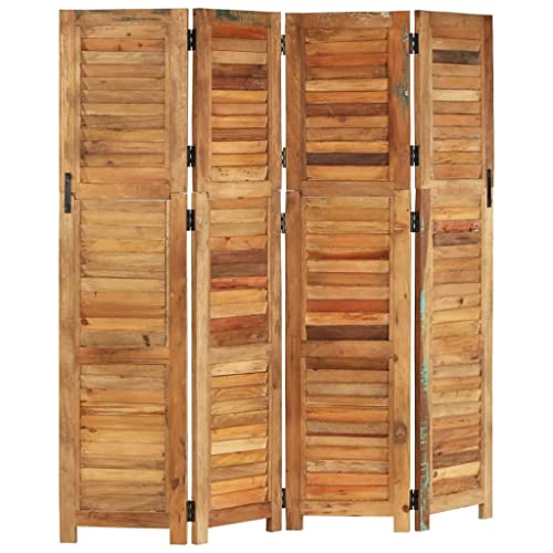 Room Divider 66.1" Solid Wood Reclaimed,Reclaimed Wood Room Divider: Privacy Screen for Bedroom, Living Room, and Office Dividers for Home & Kitchen