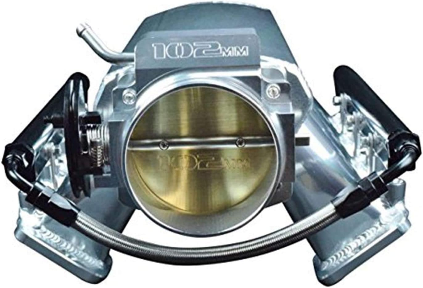A-Team Performance - Intake Manifold 102mm Throttle Body Fabricated Metal Sheet - Compatible with Chevrolet GMC Pontiac LS LS1 LS2 LS6 Silver