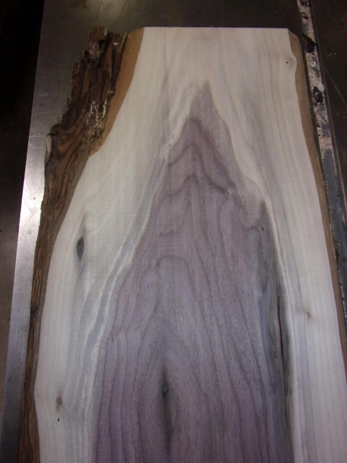 1 Pc Rustic Walnut Slab Kiln Dried Lumber Wood Live Edge Bark 7/8" Thick Unfinished Woodworking Material Untreated for Christmas Holiday Cutout