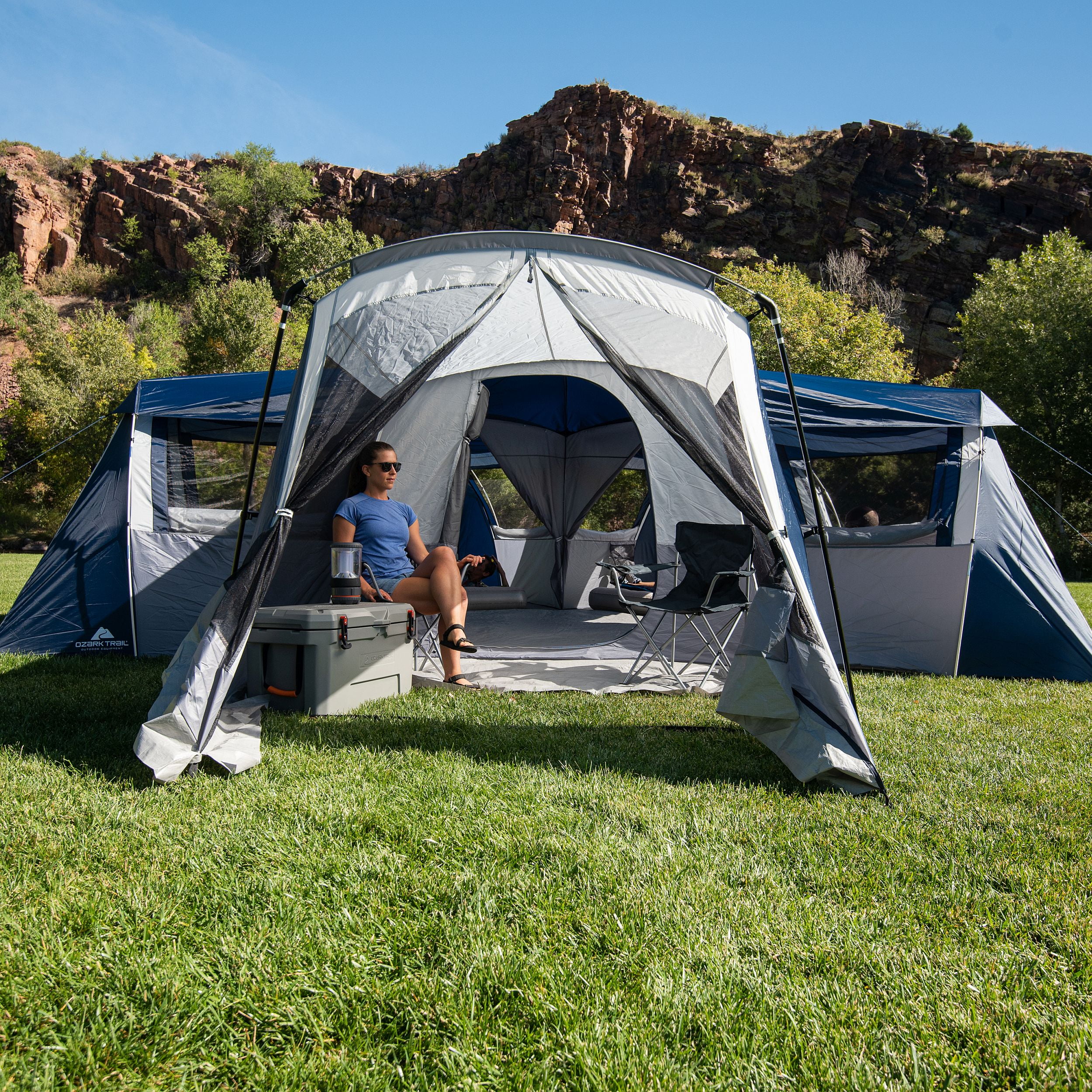 Ozark Trail Hazel Creek 20-Person Star Tent, with Screen Room