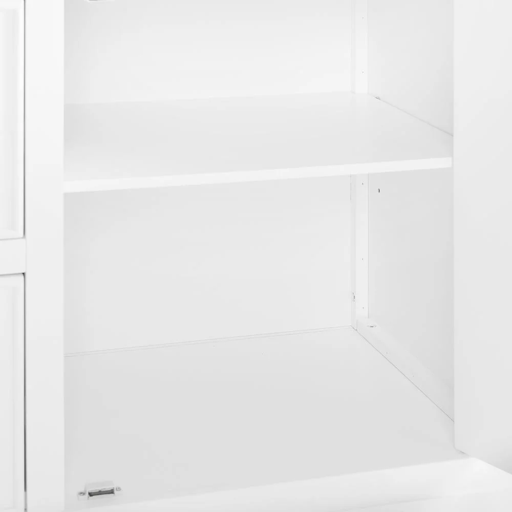 Crosley Furniture Cutler Modern MDF Wood Kitchen Island in White