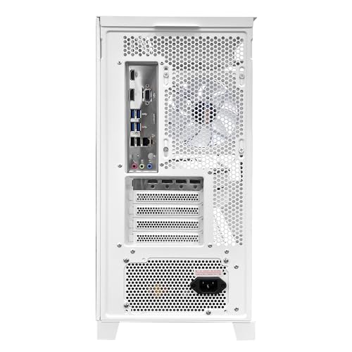Superview Gaming PC Desktop Computer - AMD Ryzen 7 5700X 3.4GHz, RTX 4060 8G, 32GB DDR4 RAM 3200, 1TB M.2 PCIE + 2TB SATA SSD, 650W PSU, 360mm AIO, 11AC Wi-Fi, Windows 11 Pro 64-bit, White