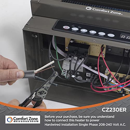 Comfort Zone 240v Hard Wired Fan-Forced Ceiling Mount Heater