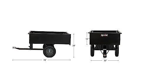 Agri-Fab 45-0101 750-Pound Max Utility Tow Behind Dump Cart, Black
