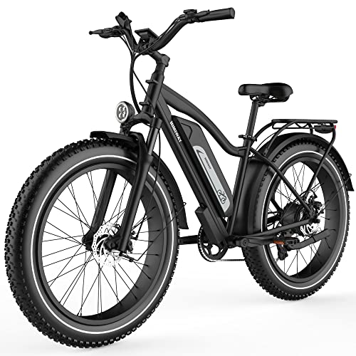 Himiway Cruiser Electric Bike, 750W 60MI 48V 17.5Ah Battery 26"x4" Fat Tire,25MPH Top Speed, 7 Speed, 350LBS Payload,UL Certified