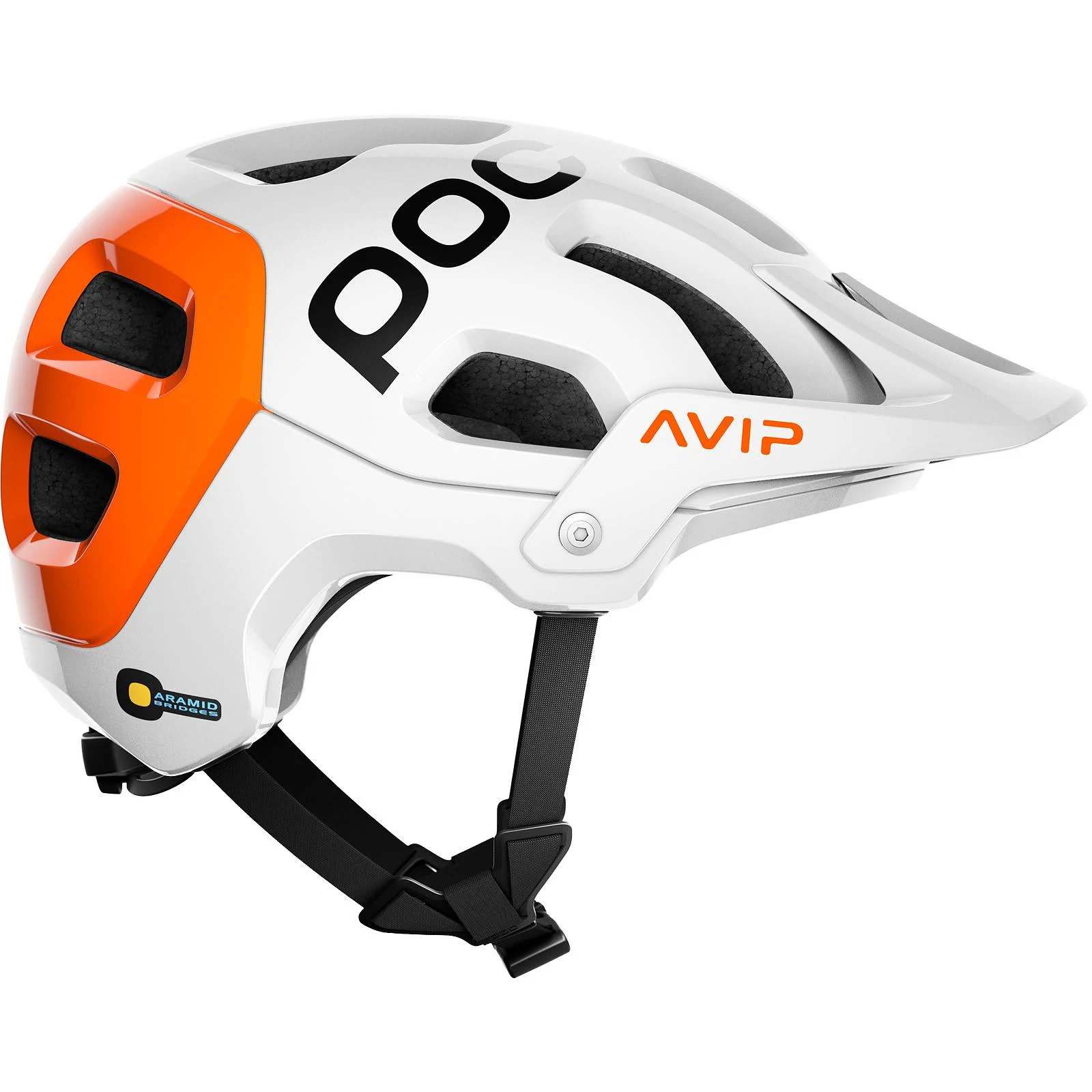POC Tectal Race Spin NFC Helmet - White Orange