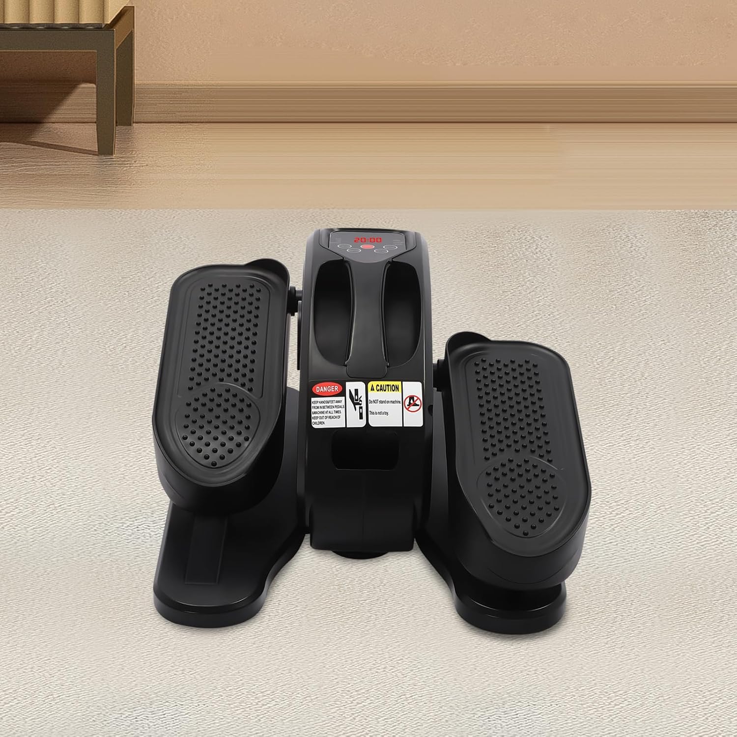 Under Desk Elliptical Machine, Portable Ellipse Pedal Leg Exerciser with Remote Control, LED Monitor, 5 Adjustable Speed, Compact Electric Elliptical for Seniors