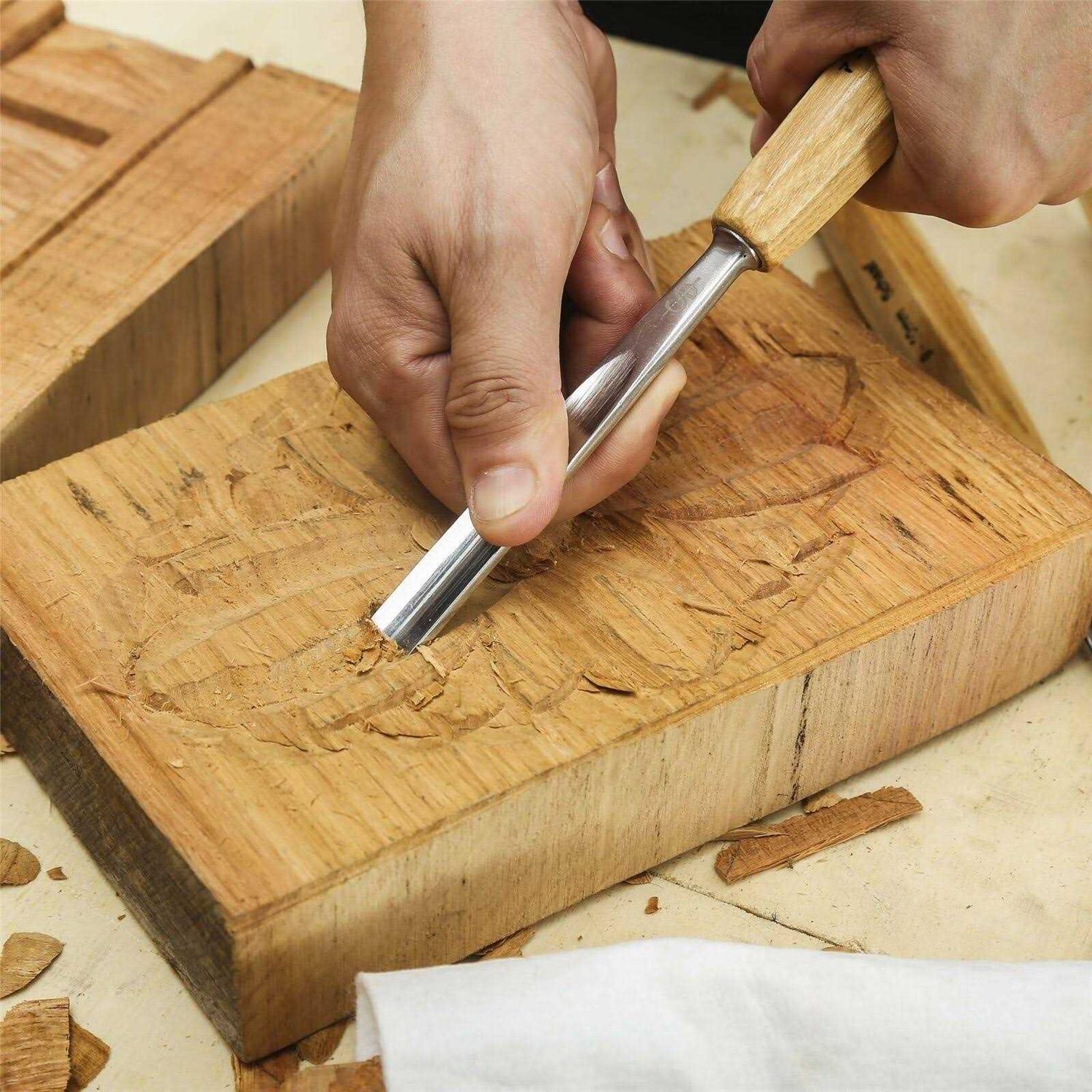 Schaaf Wood Carving Tools Set of 12 Chisels with Canvas Case