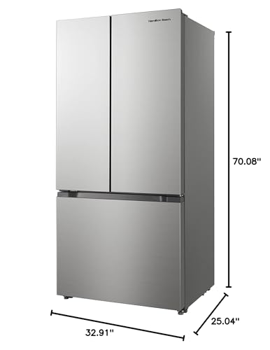 Hamilton Beach French Door Full Size Counter Depth Refrigerator