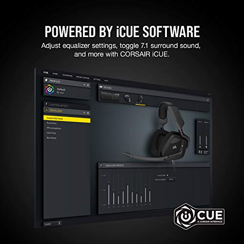 CORSAIR VOID RGB ELITE Wireless Gaming Headset – 7.1 Surround Sound – Omni-Directional Microphone – Microfiber Mesh Earpads – Up to 40ft Range – iCUE Compatible – PC, Mac, PS5, PS4 – White