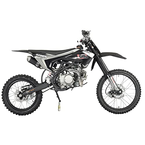 X-PRO Storm 150 Dirt Bike with 4-Speed Manual Transmission, Electric/Kick Start, Big 19"/16" Tires!