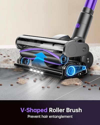 FABULETTA Vacuum Cleaners for Home, 38Kpa Cordless Vacuum Cleaner with 500W Brushless Motor, 6 in 1 Lightweight Stick Vacuum Up to 55 Mins Runtime, Great for Pet Hair/Carpet/Hard Floor, Deep Blue