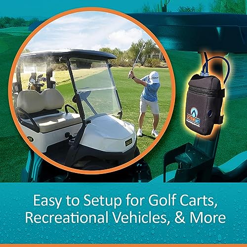 EXTREMEMIST Portable Misting System - 4 Mist Nozzles and Wireless Remote | Easy to Setup | 16 ft. Mist Line for Outdoor Patios, Golf Carts, Greenhouses, Canopy, Decks & More