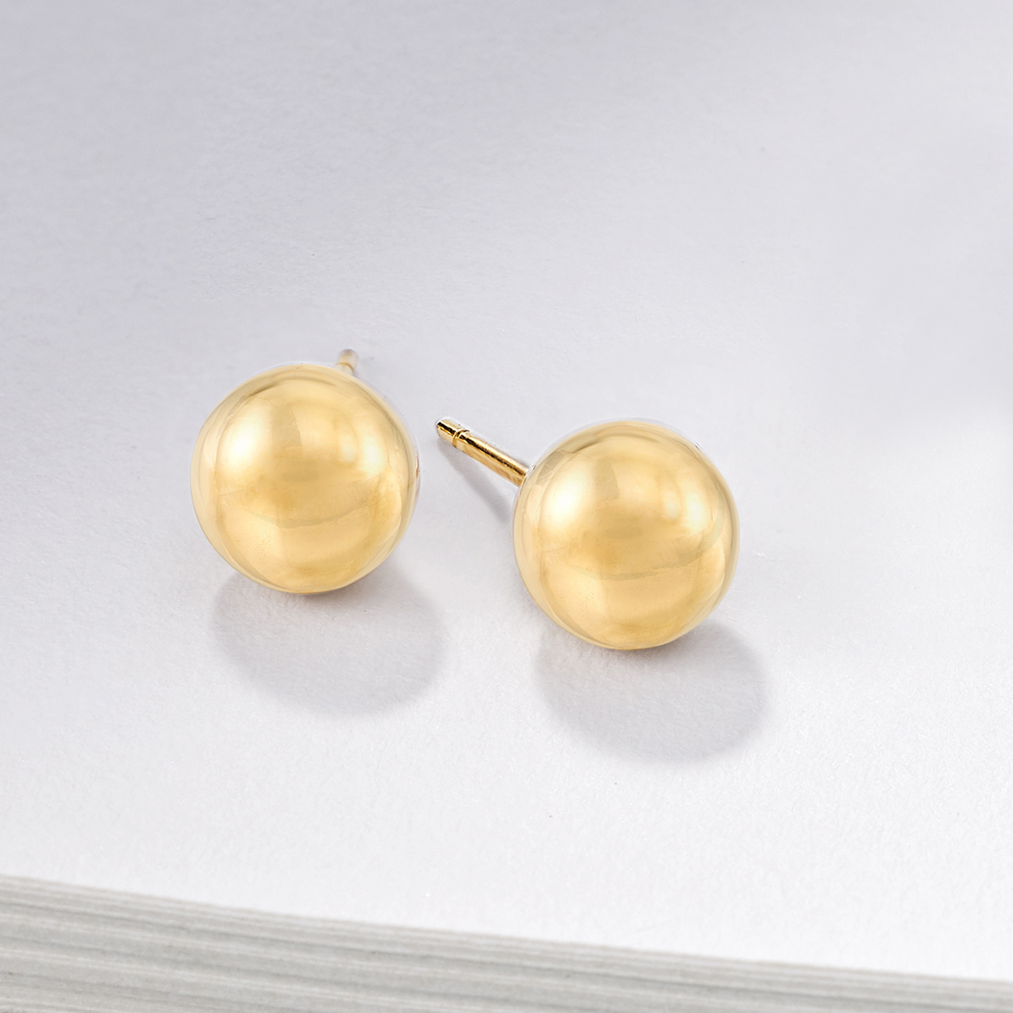 Ross-Simons Italian 8mm 18kt Yellow Gold Ball Stud Earrings, Women's, Adult