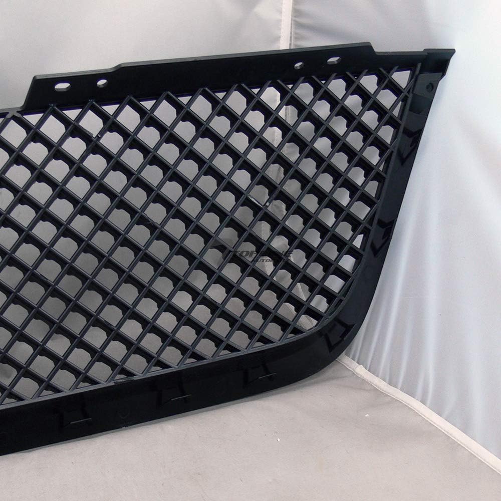 TLAPS 7422444299292 For 2007-2012 GMC Acadia Glossy Black Mesh Front Grille