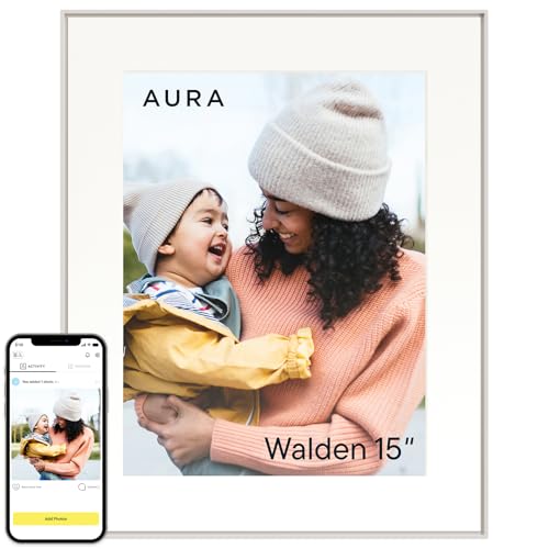 Aura Digital Picture Frame - 10.1" HD Mat Display | Wirecutter's Best Digital Frame for Gifting - Send Photos Directly from Your Phone from Anywhere | Quick & Easy Setup Over WiFi - Free App | Black