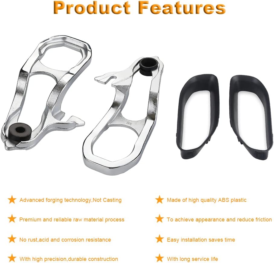 JDMON Compatible with Heavy Duty Front Tow Hook Dodge Ram 1500 2019 2020 2021 Left and Right Side with Hardware Replace 68288777AA 68288776AA Silver Forging Process