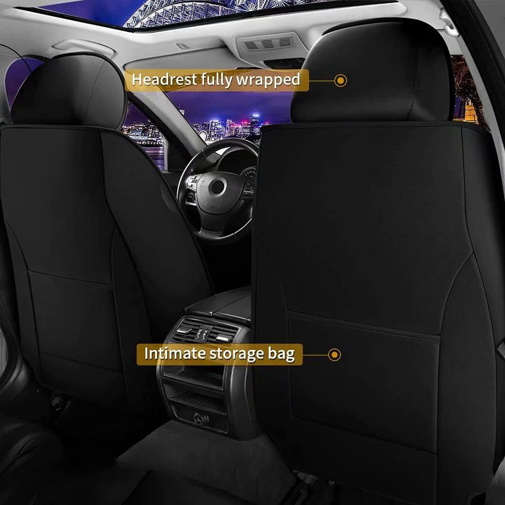 TTX LIGHTING Car Seat Covers Custom Fit for 2018-2021 Nissan-Kicks, Auto Full Set Seat Cushion Linen Compatible with Airbag（Red&Black）