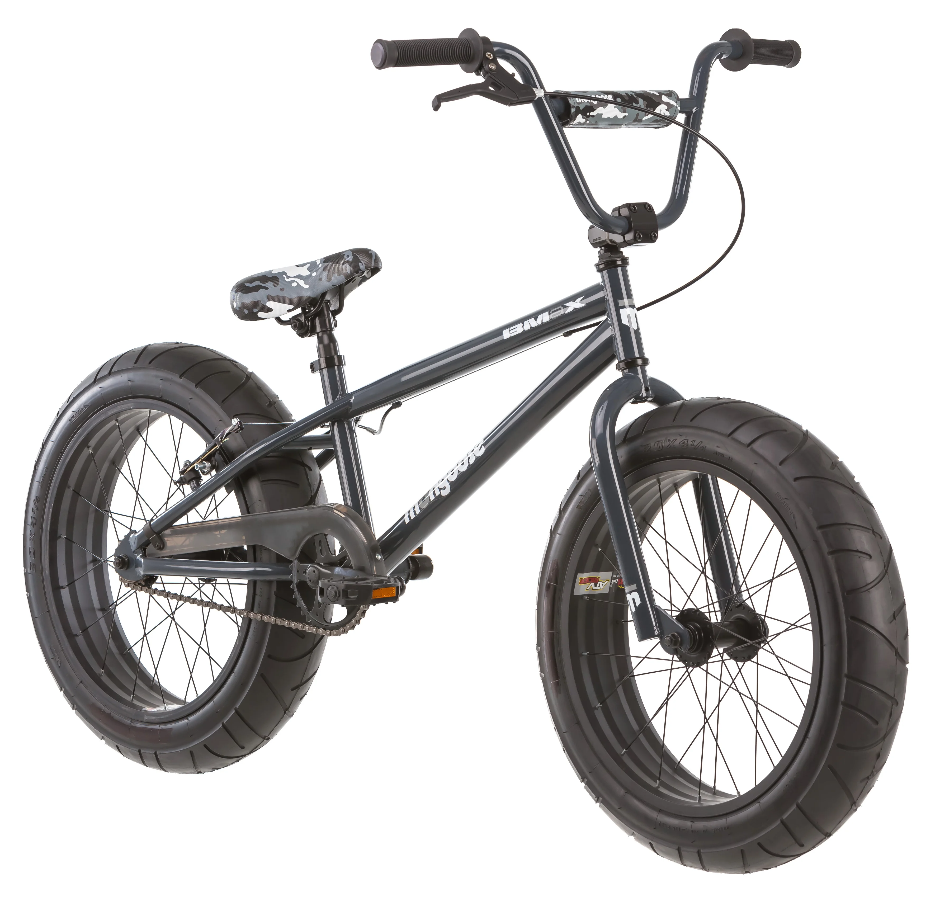 20" Mongoose BMaX All-Terrain Fat Tire Mountain Bike, Black/Gray