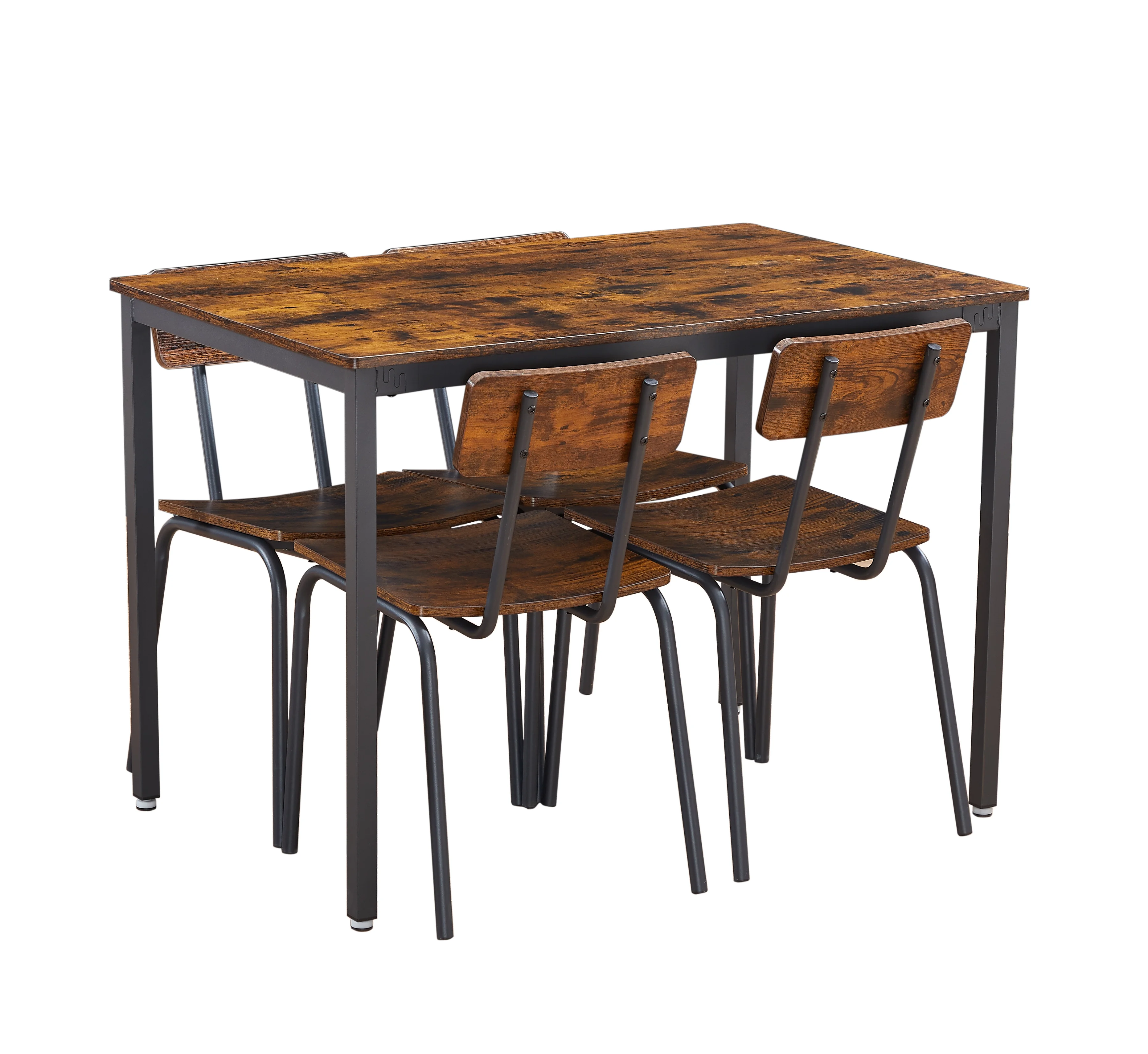 Modern Dining Table Set, 5 Piece Dining Set with 4 Chairs, Dinette Table and Chairs Set for Small Space, Kitchen Breakfast Table Set for 4, D9229