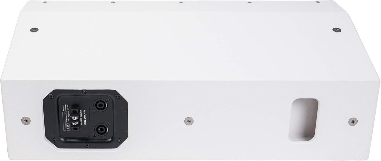Sound Town Pair of CARME Series Dual 8 2-Way Passive Professional Loudspeaker, Black with Compression Driver and U Bracket for Installation, Live Sound, Karaoke, Bar, Church (CARME-U208B-PAIR)