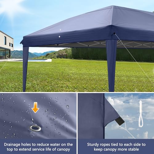 10x20 White Pop Up Canopy Tent Heavy Duty with 6 sidewalls Commercial Outdoor Party Tent Event Wedding Tents Instant Canopy Gazebo with Carry Bag UPF 50+ Waterproof Adjustable Height