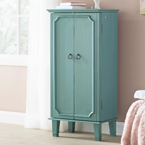 Hives & Honey - Charlize Jewelry Armoire - Fully Locking Jewelry Organization Storage - White