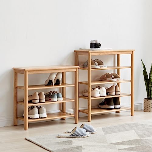 Hallway Storage Bench Shoe Bench Wooden Shoe Rack Home Multi-layer Storage Rack Living Room Small Shelf Rack Door Simple Narrow Shoe Cabinet Hallway Storage Bench