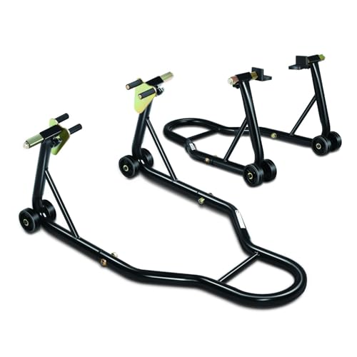 DNA MOTORING Motorcycle Lift Table 1000lbs Capacity Motorcycle Support Stand L 86.2in x W 22in Motorcycle Lift Jack Lifting Range 7.2-30.3in Black TOOLS-00780