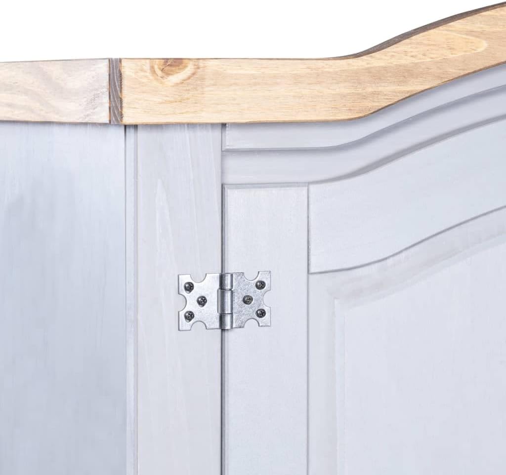 Cabinets & Storage-Wardrobe Mexican Pine Corona Range 2 Doors Grey-Furniture