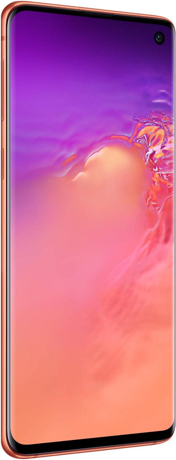 Samsung Galaxy S10 Factory Unlocked Android Cell Phone | US Version | 128GB of Storage | Fingerprint ID and Facial Recognition | Long-Lasting Battery | Flamingo Pink