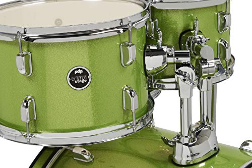Pacific Drums Center Stage Complete Drumkit, 5 Drum Set, Iridescent Black Sparkle, 7x10, 8x12, 14x16 Floor, 16x22 Kick, 5x14 Snare (PDCE2215KTIB)