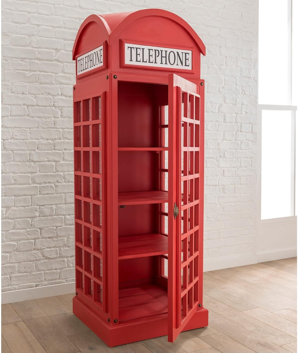Drinks Cabinet - Telephone Box Design | Unique Home Furniture Statement Piece | Bar Cabinet | Glass Cabinet | Home Bar Unit | Indoor Bar | Bar Cabinets | Wine Cabinet