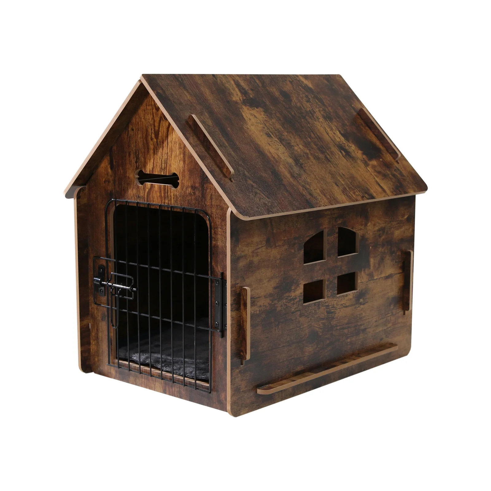 RYPetmia Dog House for Small Dogs Wooden Pet House with Door and Roof Indoor and Outdoor Breathable Dog Crate for Small Medium Dog Cat Dog Kennel Brown