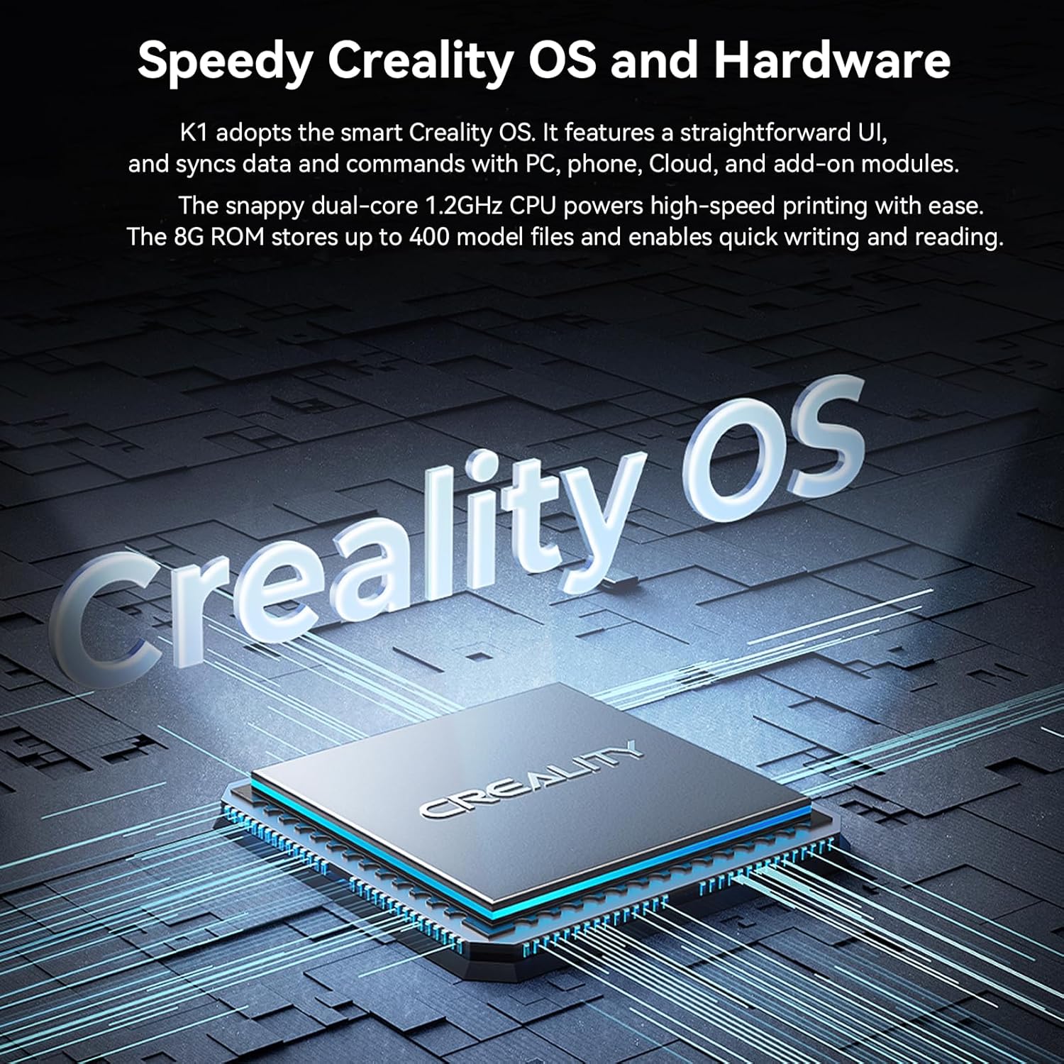 Official Creality K1 Speedy 3D Printer Bundle with AI Camera - Experience 600mm/s High-Speed Printing with Advanced Monitoring and Filming Capabilities!