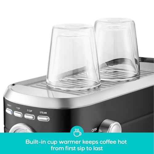 CASABREWS CM5418 Espresso Machine 20 Bar, Compact Espresso Maker with Steam Milk Frother, Stainless Steel Coffee Machine with 34oz Removable Water Tank for Cappuccino, Latte, Silver