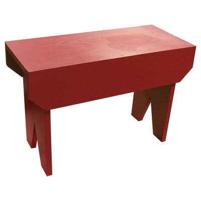 Wyatt Wood Bench Winston Porter Color: Red, Size: 16x22 H x 36x22 W x 10.5x22 D