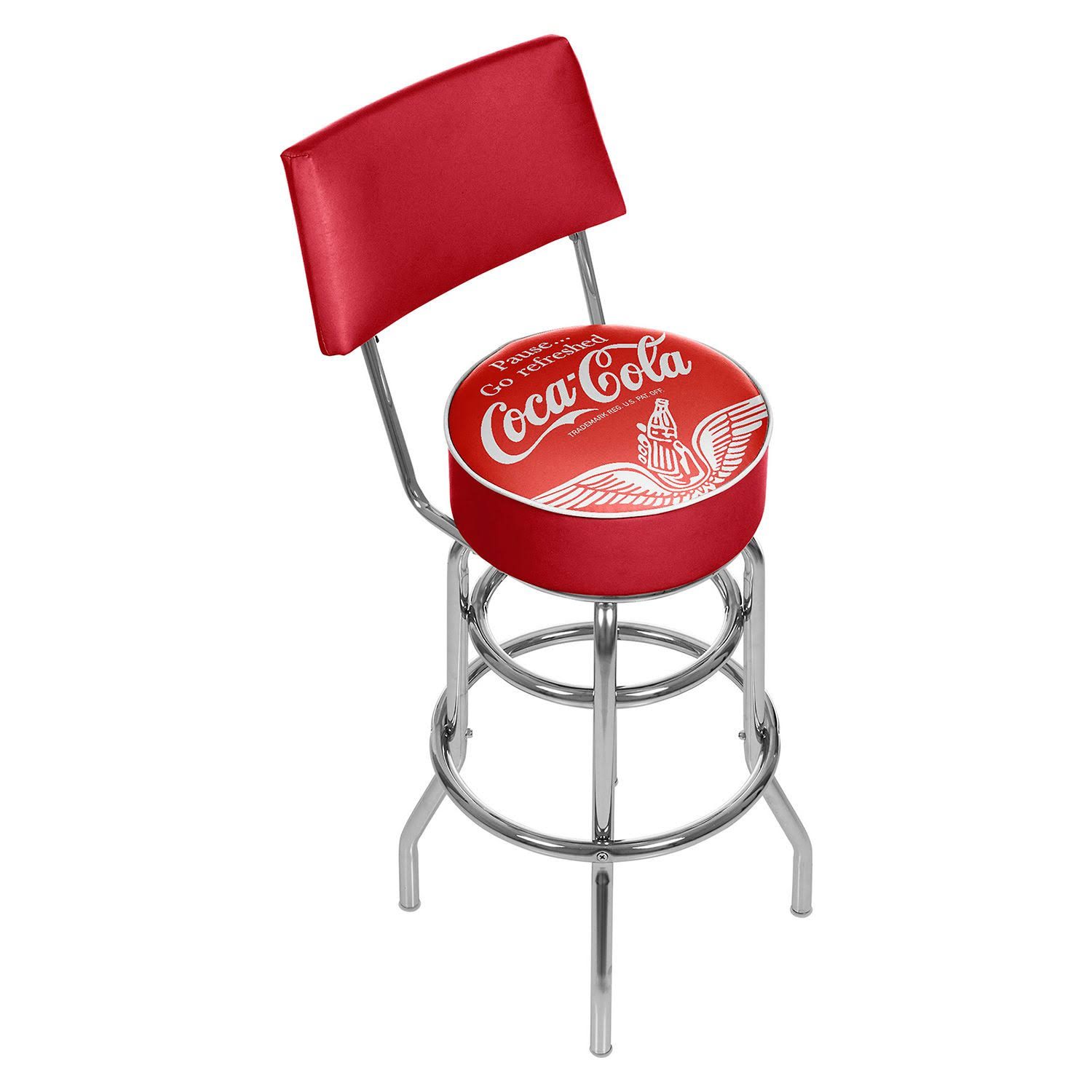 Trademark Wings Coca Cola Pub Stool with Back