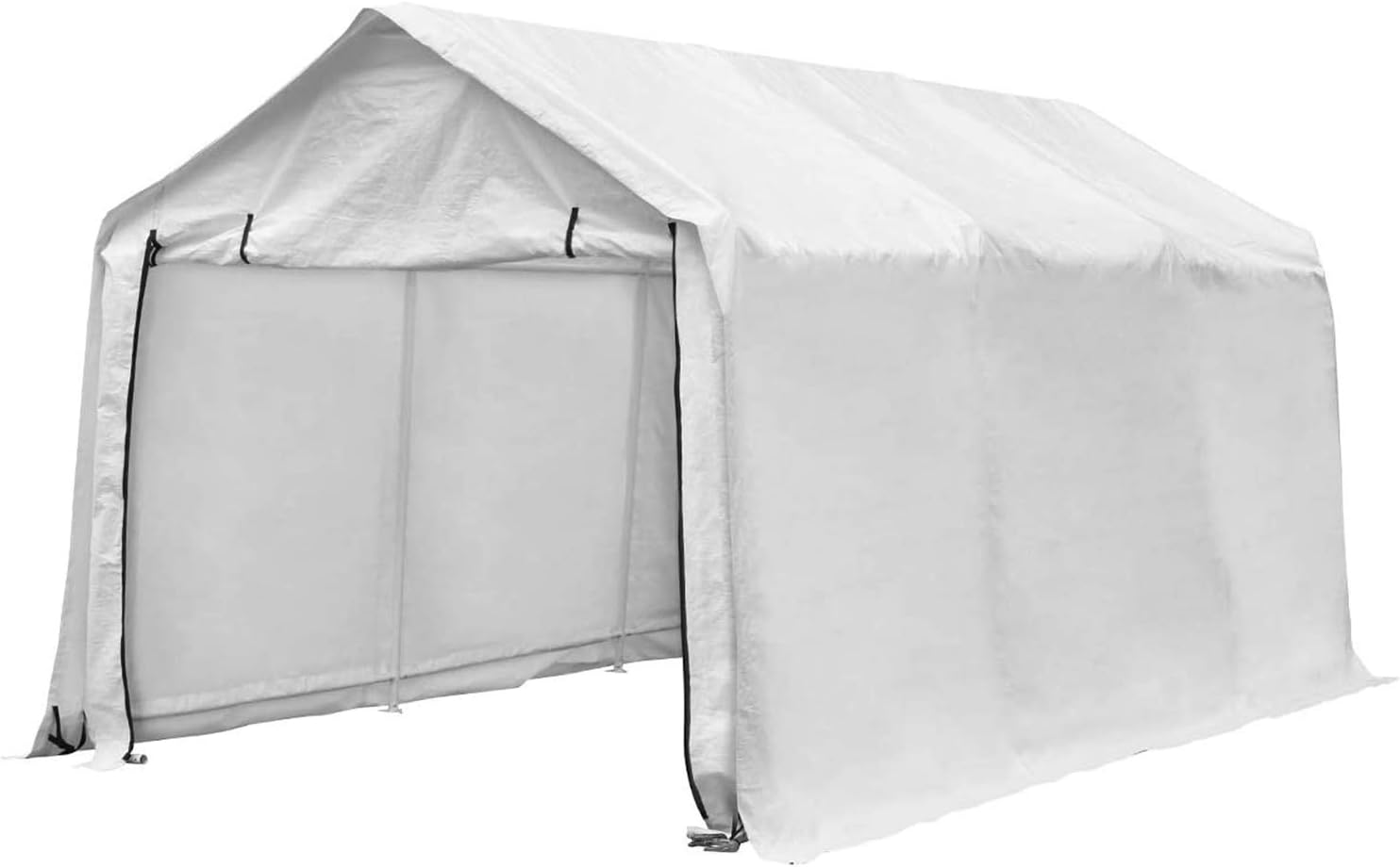 PUPZO Outdoor Patio 10x17 FT Heavy Duty Carport Car Canopy Garage Shelters 8 Steel Legs Waterproof Anti-Exposure White