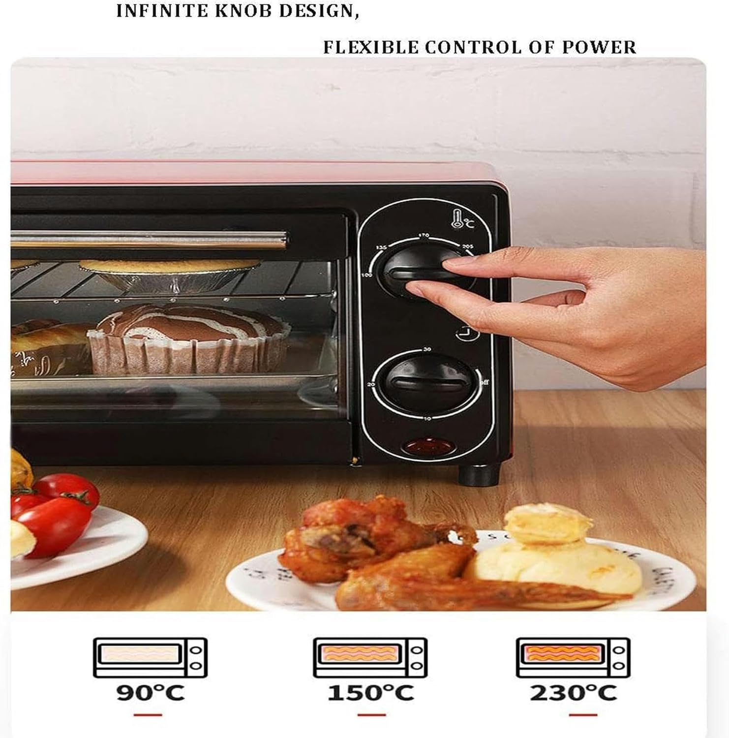 Mini 12 -Liter Oven, Small Multifunction Oven Heats Up Quickly To Save Time, Countertop Oven, Easy To Clean And Do Not Occupy Space, Convection Oven (mint Green) (my