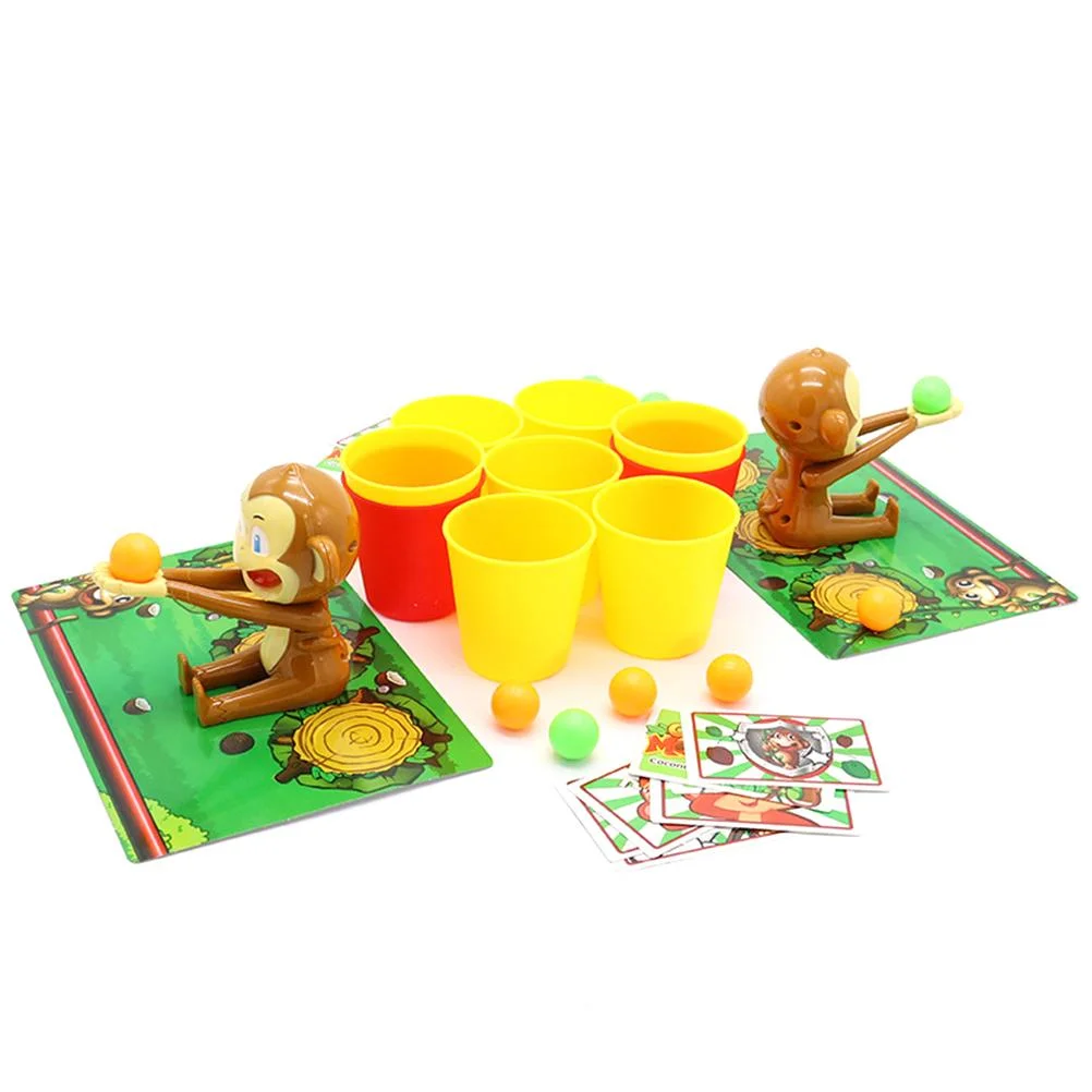 Worallymy Funny Monkey Shooting Basket Toy Party Board Game Parent-child Interactive Puzzle Game Family Battle Board Game