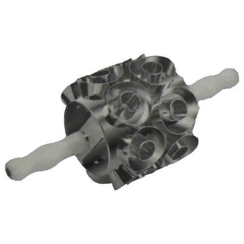 Moline 836410A Junior Aluminum Round Donut Cutter - 3 (8 cavities) | Bakedeco