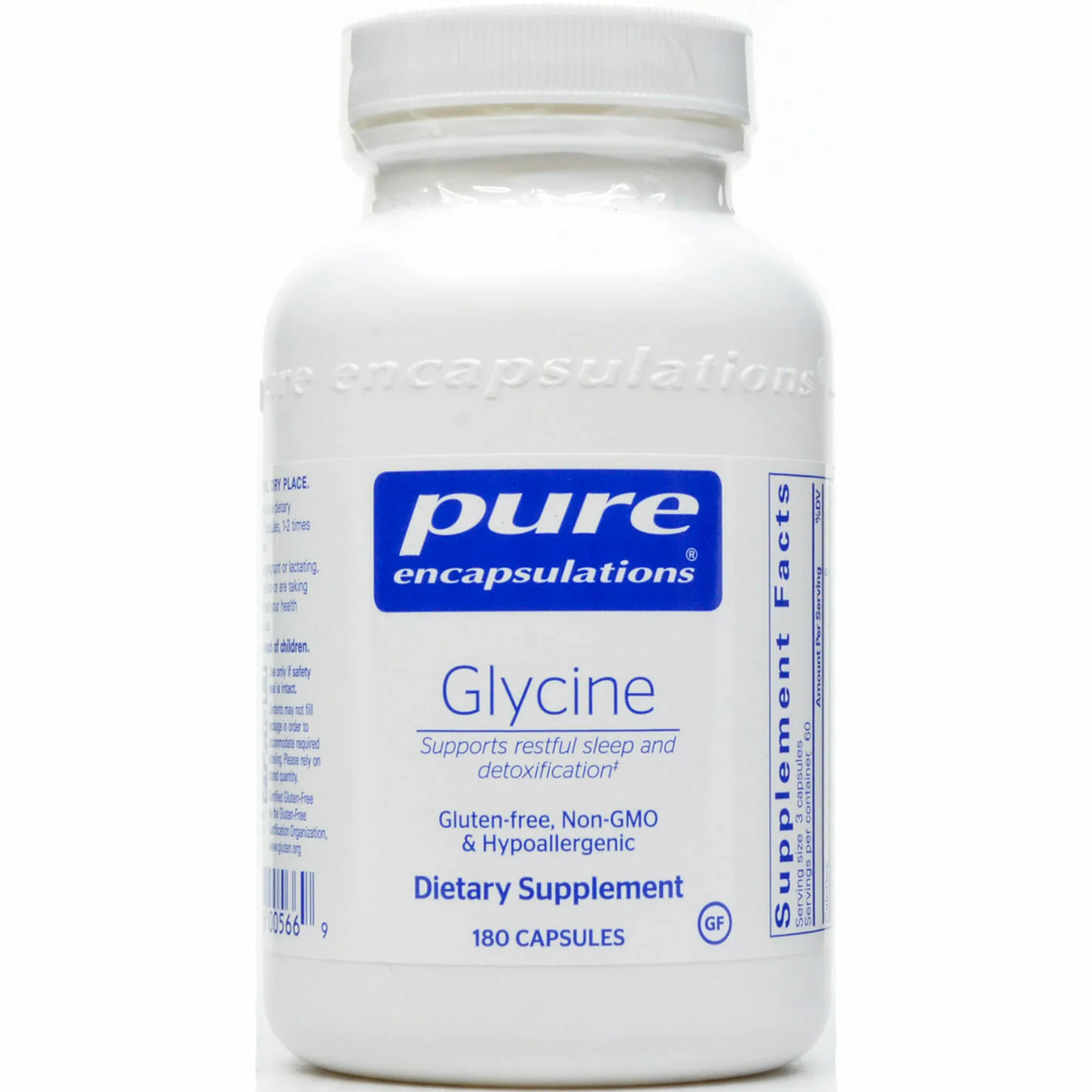 Glycine 500 mg 180 vcaps by Pure Encapsulations - Kansas Nuitrition - HNZSDS