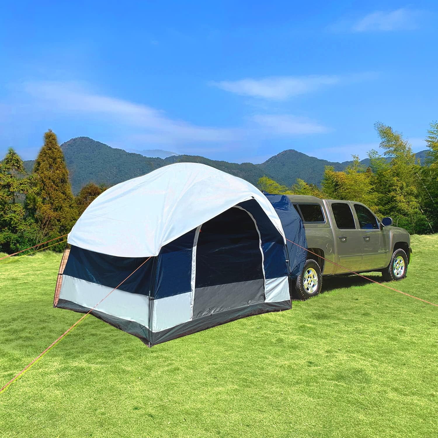 SUV Tent Attachment for Camping Up to 6-8 Person Sleeping Capacity Car Tent Includes Rainfly and Storage Bag,Universal Fit, 8' W x 8' L x 7.2' H