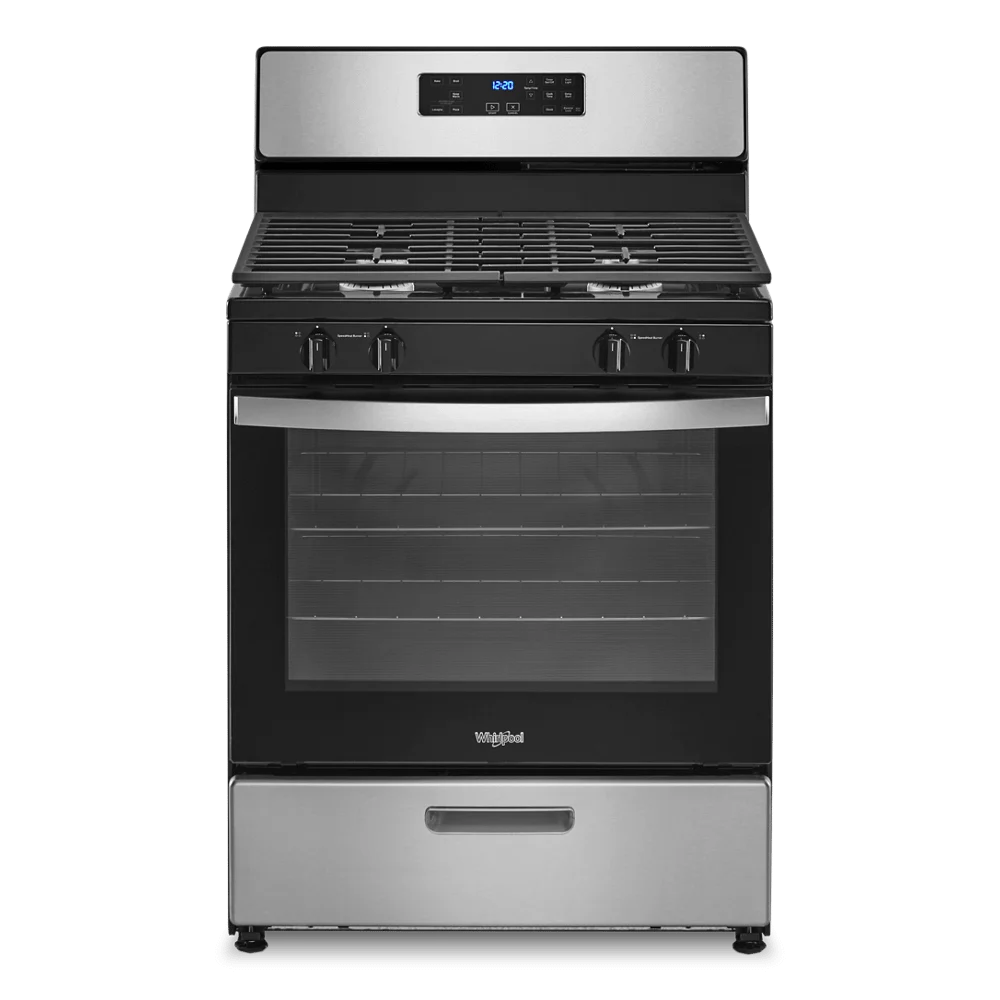 WHIRLPOOL WFG320M0MS  30" FREE STANDING GAS RANGE White