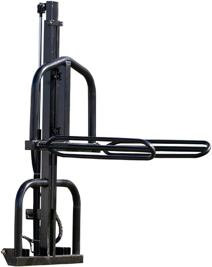 Titan Attachments 3 Point Hydraulic Hay Bale Lift Fits Category 1 and 2 Tractors