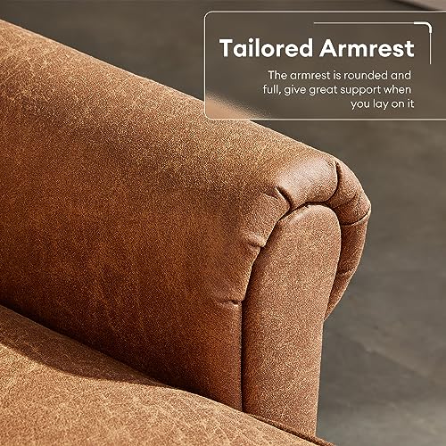 ovios 81.5" L-Shape Sofa Couch with Chaise, 3 Seat Sofa with Upholstered Armrest, Deep Seat Couches with Comfy Cushion for Living Room Small Spaces, Left Chaise, Grey